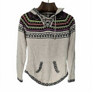 Cozy Multicolor Patterned Fair Isle Sweater After Ski Warmth